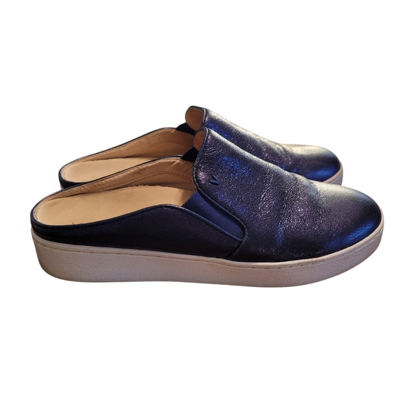 VIONIC Dakota navy metallic leather mules - 7.           J74 - Picture 2 of 8